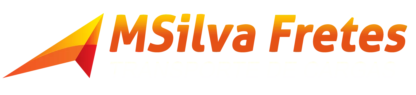 Logo - MSilva Fretes Transporte de cargas Rodapé Branca